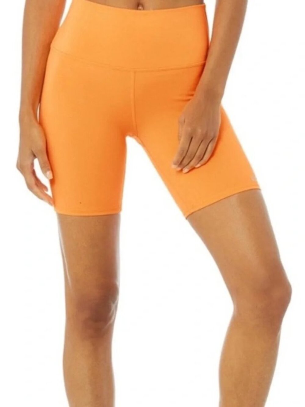 Alo Airbrush Orange Bikershorts, Size: S, NWOT